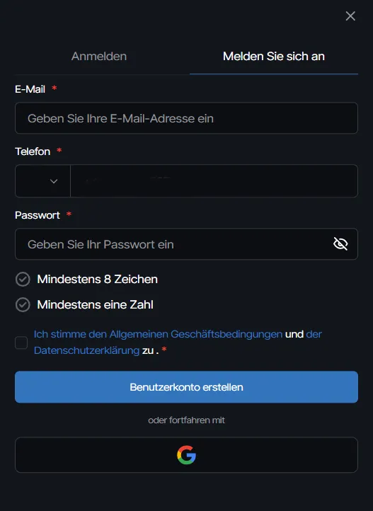 Reeljoy Casino Registrierung und Login